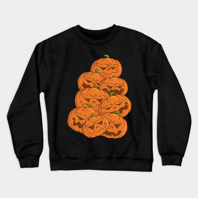 Jack-O'-Lantern doodle Crewneck Sweatshirt by Kakescribble